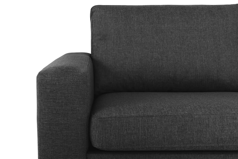 Crazy 4-seters Høyrevendt L-formet Sjeselongsofa i Stoff - Antrasitt - Møbler - Sofaer - Sofa med sjeselong - 3 seters sofa med divan