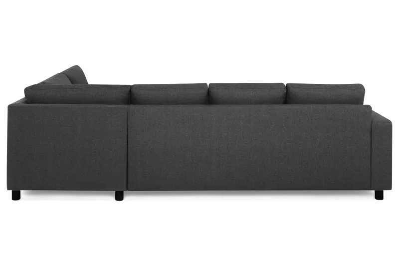 Crazy 4-seters Høyrevendt L-formet Sjeselongsofa i Stoff - Antrasitt - Møbler - Sofaer - Sofa med sjeselong - 3 seters sofa med divan