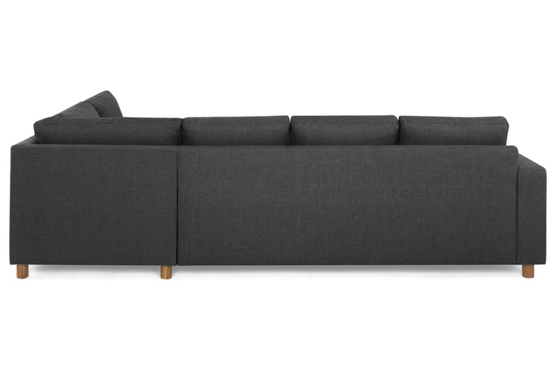 Crazy 4-seters Høyrevendt L-formet Sjeselongsofa i Stoff - Antrasitt - Møbler - Sofaer - Sofa med sjeselong