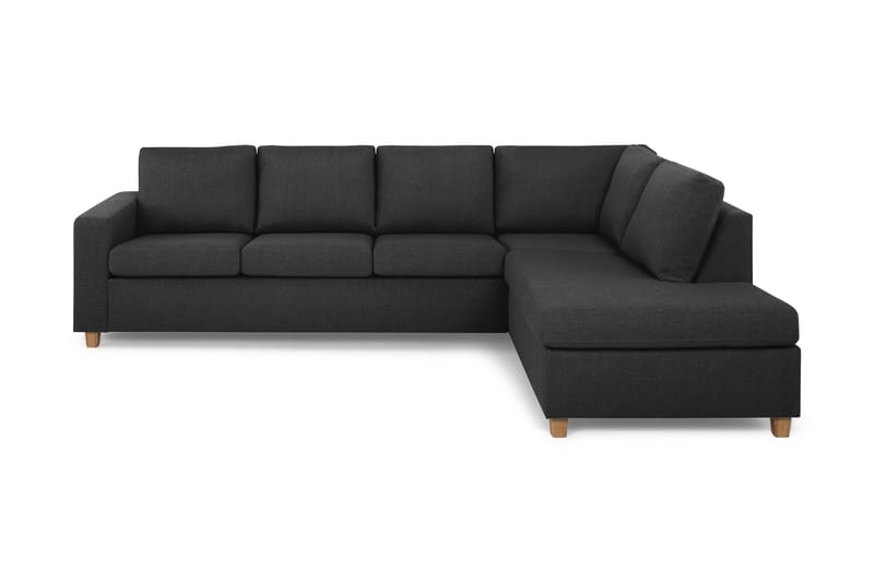 Crazy 4-seters Høyrevendt L-formet Sjeselongsofa i Stoff - Antrasitt - Møbler - Sofaer - Sofa med sjeselong