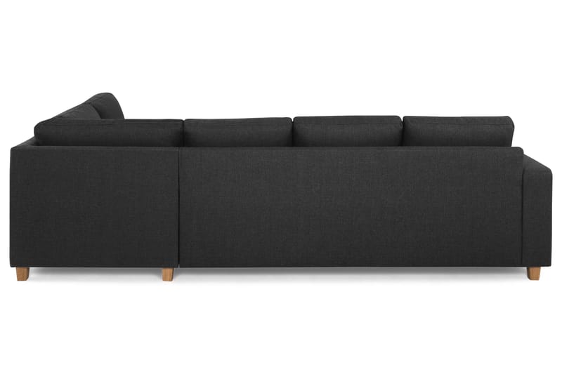 Crazy 4-seters Høyrevendt L-formet Sjeselongsofa i Stoff - Antrasitt - Møbler - Sofaer - Sofa med sjeselong - 3 seters sofa med divan