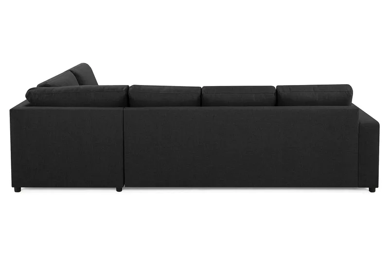 Crazy 4-seters Høyrevendt L-formet Sjeselongsofa i Stoff - Antrasitt - Møbler - Sofaer - Sofa med sjeselong - 3 seters sofa med divan