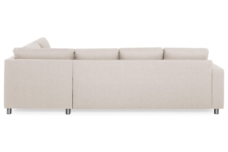 Crazy 4-seters Høyrevendt L-formet Sjeselongsofa i Stoff - Beige - Møbler - Sofaer - Sofa med sjeselong - 3 seters sofa med divan