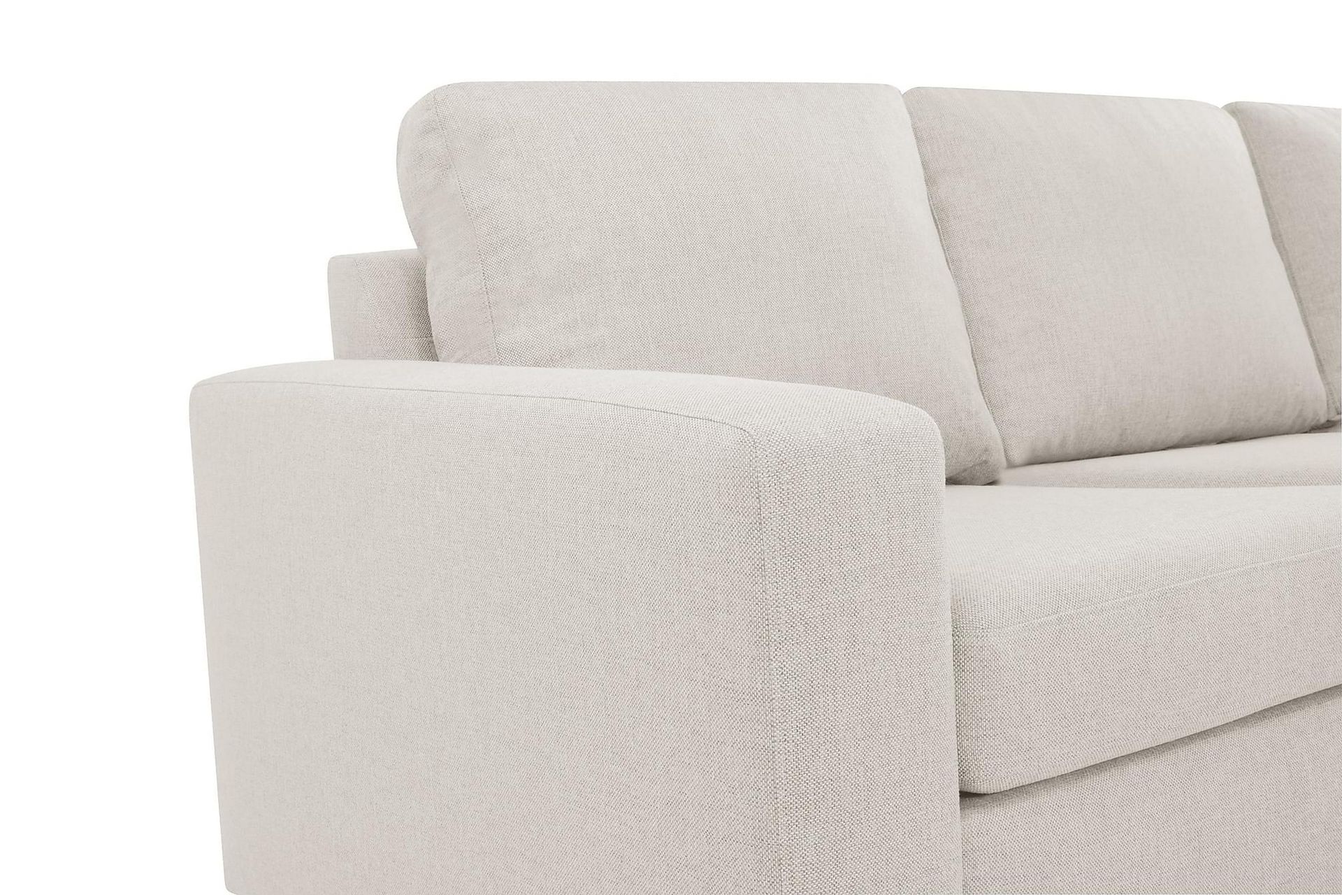 Crazy 4-seters Høyrevendt L-formet Sjeselongsofa i Stoff - Beige - Møbler - Sofaer - Sofa med sjeselong