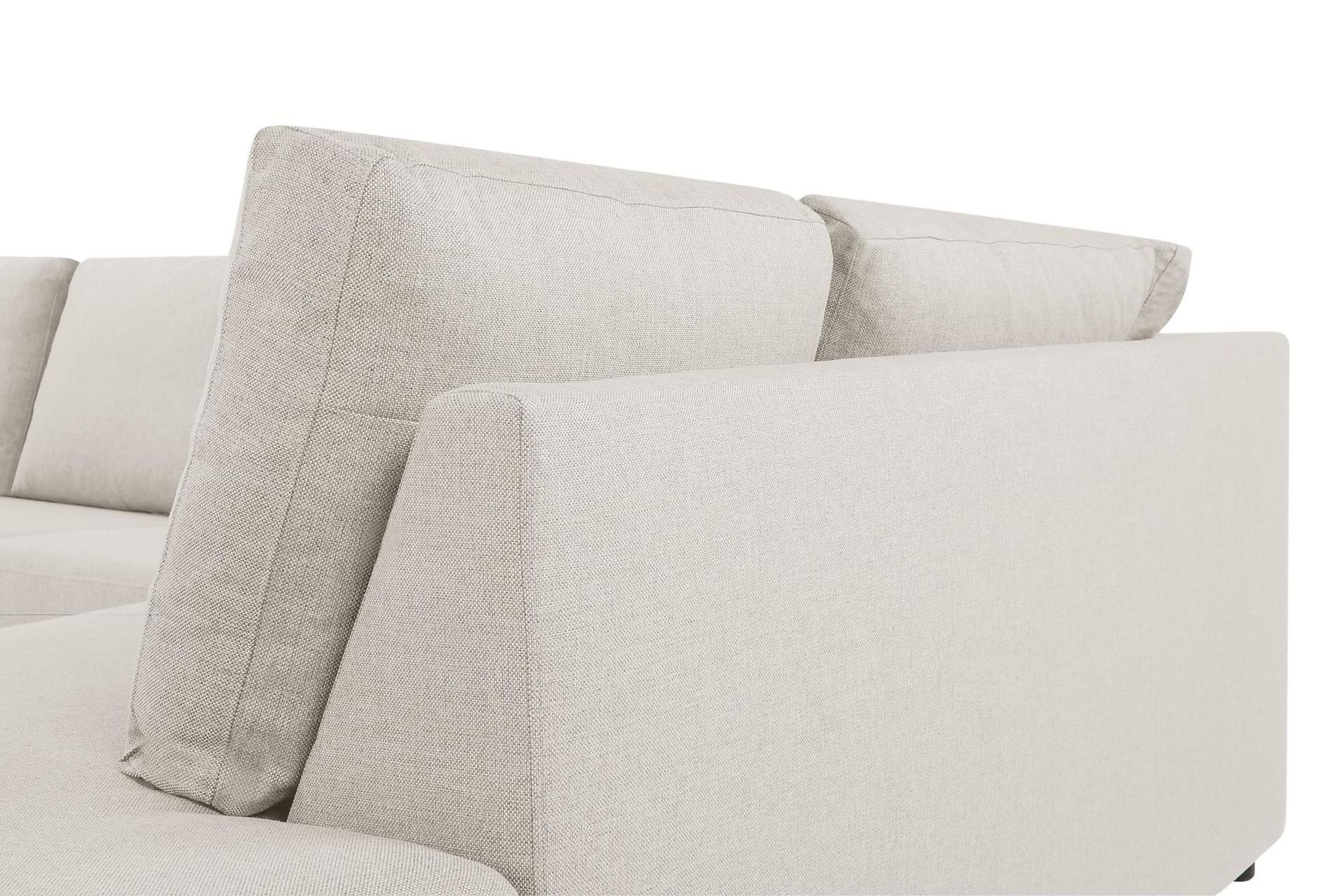 Crazy 4-seters Høyrevendt L-formet Sjeselongsofa i Stoff - Beige - Møbler - Sofaer - Sofa med sjeselong