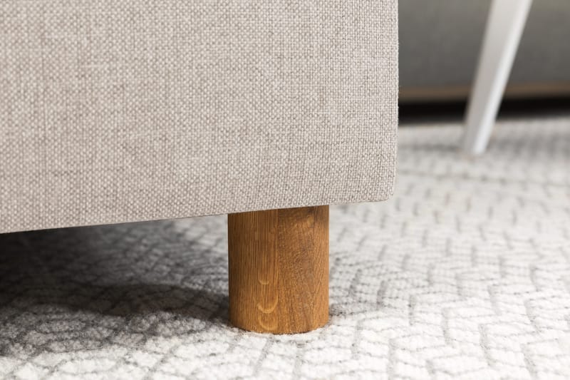 Crazy 4-seters Høyrevendt L-formet Sjeselongsofa i Stoff - Beige - Møbler - Sofaer - Sofa med sjeselong - 3 seters sofa med divan