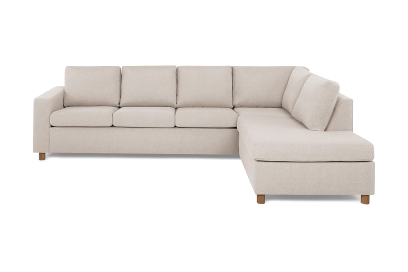 Crazy 4-seters Høyrevendt L-formet Sjeselongsofa i Stoff - Beige - Møbler - Sofaer - Sofa med sjeselong