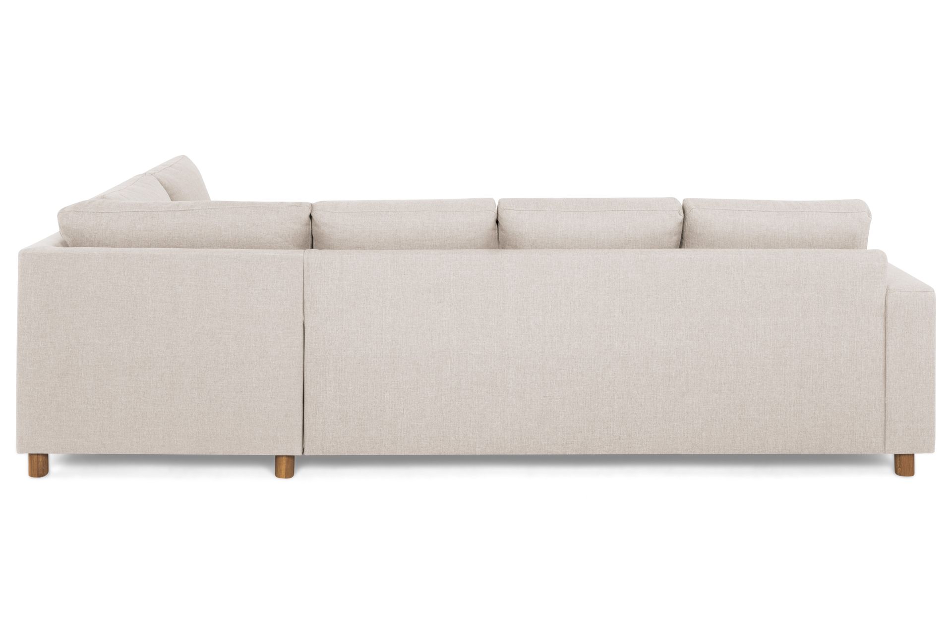 Crazy 4-seters Høyrevendt L-formet Sjeselongsofa i Stoff - Beige - Møbler - Sofaer - Sofa med sjeselong