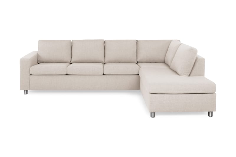 Crazy 4-seters Høyrevendt L-formet Sjeselongsofa i Stoff - Beige - Møbler - Sofaer - Sofa med sjeselong