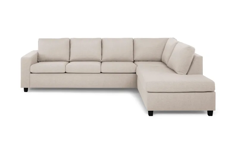 Crazy 4-seters Høyrevendt L-formet Sjeselongsofa i Stoff, Beige