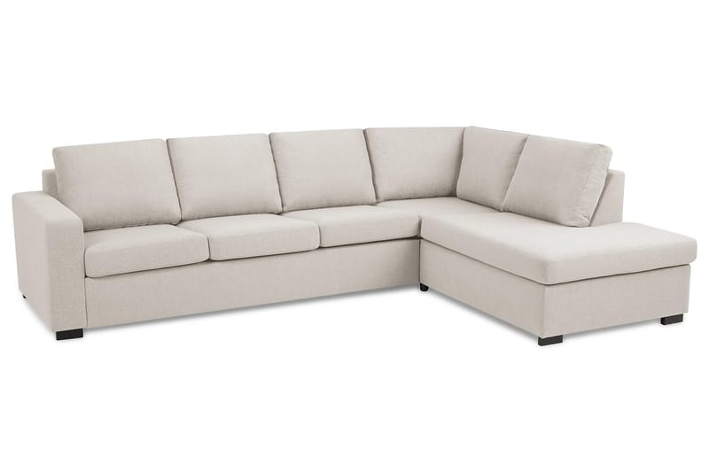 Crazy 4-seters Høyrevendt L-formet Sjeselongsofa i Stoff - Beige - Møbler - Sofaer - Sofa med sjeselong - 3 seters sofa med divan