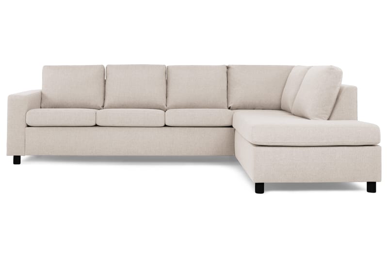 Crazy 4-seters Høyrevendt L-formet Sjeselongsofa i Stoff - Beige - Møbler - Sofaer - Sofa med sjeselong - 3 seters sofa med divan