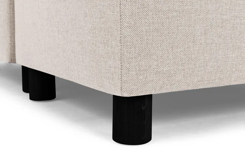 Crazy 4-seters Høyrevendt L-formet Sjeselongsofa i Stoff - Beige - Møbler - Sofaer - Sofa med sjeselong - 3 seters sofa med divan