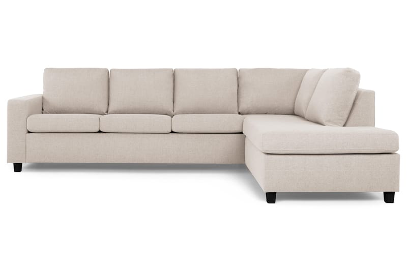 Crazy 4-seters Høyrevendt L-formet Sjeselongsofa i Stoff - Beige - Møbler - Sofaer - Sofa med sjeselong - 3 seters sofa med divan