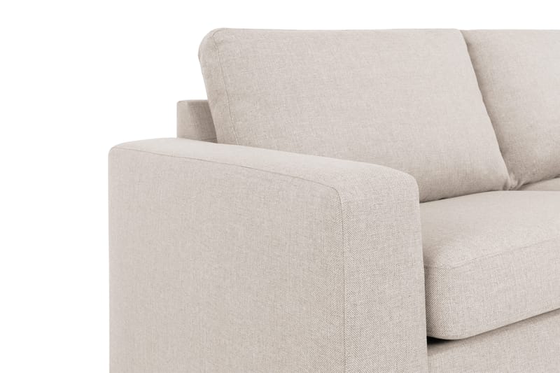 Crazy 4-seters Høyrevendt L-formet Sjeselongsofa i Stoff - Beige - Møbler - Sofaer - Sofa med sjeselong - 3 seters sofa med divan