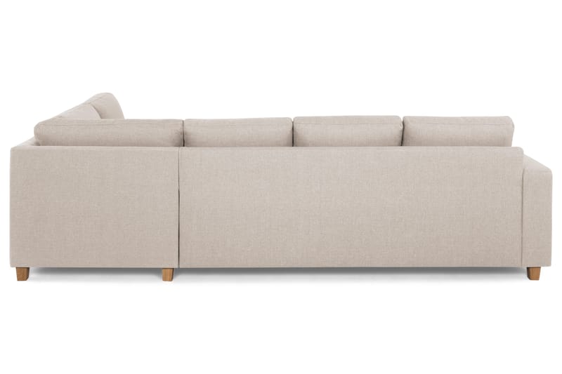 Crazy 4-seters Høyrevendt L-formet Sjeselongsofa i Stoff - Beige - Møbler - Sofaer - Sofa med sjeselong - 3 seters sofa med divan