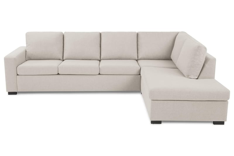 Crazy 4-seters Høyrevendt L-formet Sjeselongsofa i Stoff - Beige - Møbler - Sofaer - Sofa med sjeselong - 3 seters sofa med divan