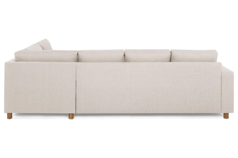 Crazy 4-seters Høyrevendt L-formet Sjeselongsofa i Stoff - Beige - Møbler - Sofaer - Sofa med sjeselong - 3 seters sofa med divan