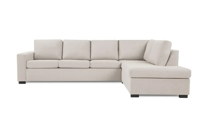 Crazy 4-seters Høyrevendt L-formet Sjeselongsofa i Stoff - Beige - Møbler - Sofaer - Sofa med sjeselong - 3 seters sofa med divan