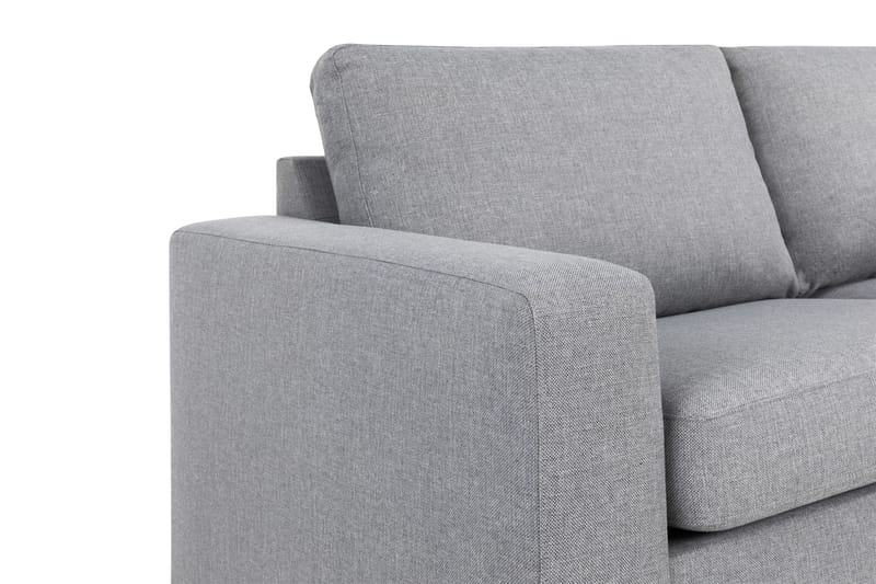 Crazy 4-seters Høyrevendt L-formet Sjeselongsofa i Stoff - Grå - Møbler - Sofaer - Sofa med sjeselong