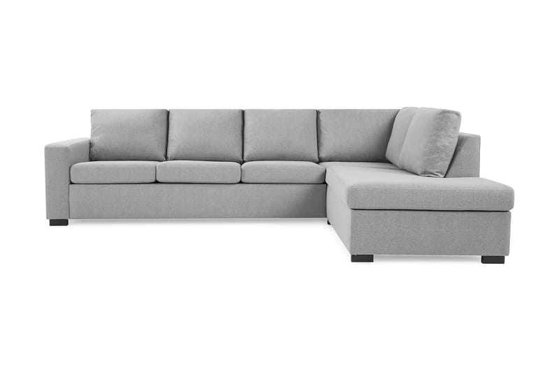 Crazy 4-seters Høyrevendt L-formet Sjeselongsofa i Stoff - Grå - Møbler - Sofaer - Sofa med sjeselong