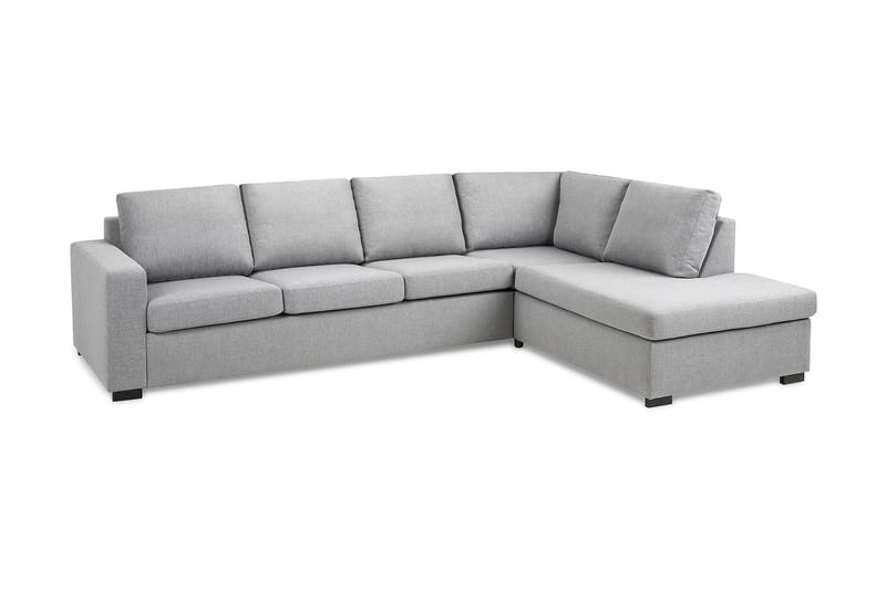Crazy 4-seters Høyrevendt L-formet Sjeselongsofa i Stoff - Grå - Møbler - Sofaer - Sofa med sjeselong