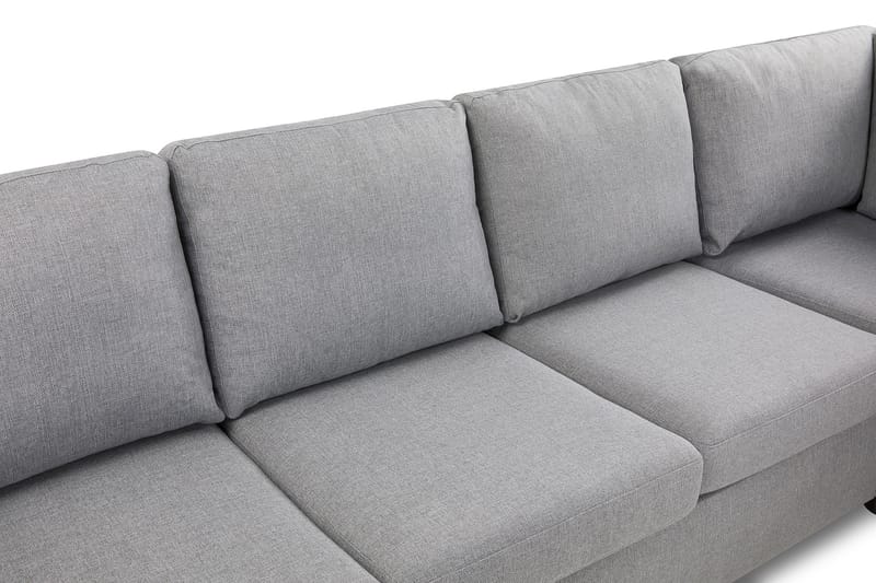 Crazy 4-seters Høyrevendt L-formet Sjeselongsofa i Stoff - Grå - Møbler - Sofaer - Sofa med sjeselong