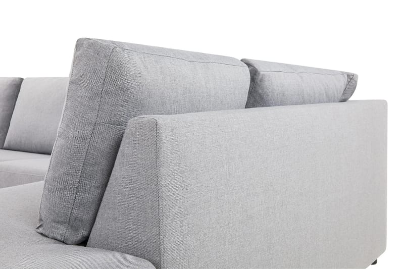 Crazy 4-seters Høyrevendt L-formet Sjeselongsofa i Stoff - Grå - Møbler - Sofaer - Sofa med sjeselong