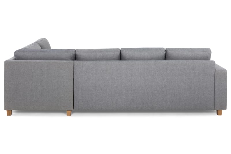 Crazy 4-seters Høyrevendt L-formet Sjeselongsofa i Stoff - Grå - Møbler - Sofaer - Sofa med sjeselong - 3 seters sofa med divan