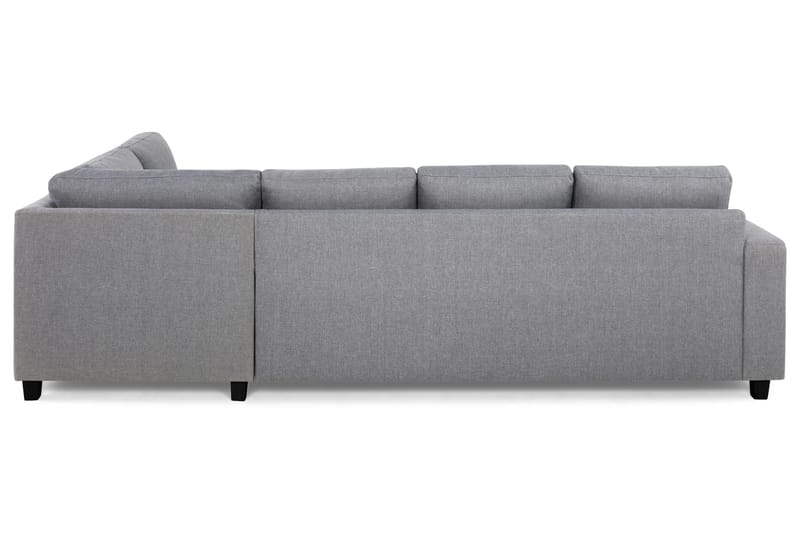 Crazy 4-seters Høyrevendt L-formet Sjeselongsofa i Stoff - Grå - Møbler - Sofaer - Sofa med sjeselong - 3 seters sofa med divan