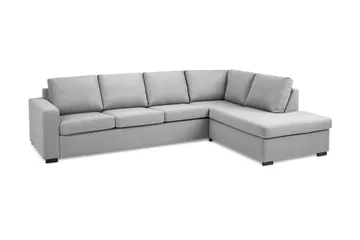 Crazy 4-seters Høyrevendt L-formet Sjeselongsofa i Stoff - Grå - Møbler - Sofaer - Sofa med sjeselong