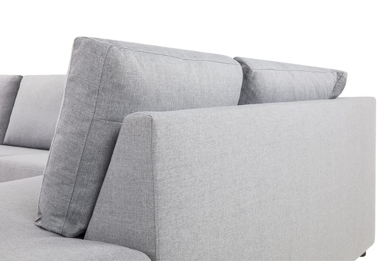 Crazy 4-seters Høyrevendt L-formet Sjeselongsofa i Stoff - Grå - Møbler - Sofaer - Sofa med sjeselong - 3 seters sofa med divan