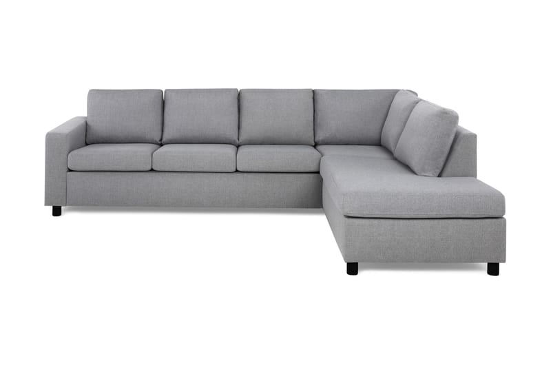 Crazy 4-seters Høyrevendt L-formet Sjeselongsofa i Stoff - Grå - Møbler - Sofaer - Sofa med sjeselong