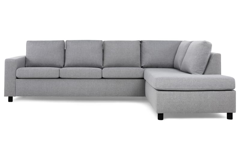 Crazy 4-seters Høyrevendt L-formet Sjeselongsofa i Stoff - Grå - Møbler - Sofaer - Sofa med sjeselong