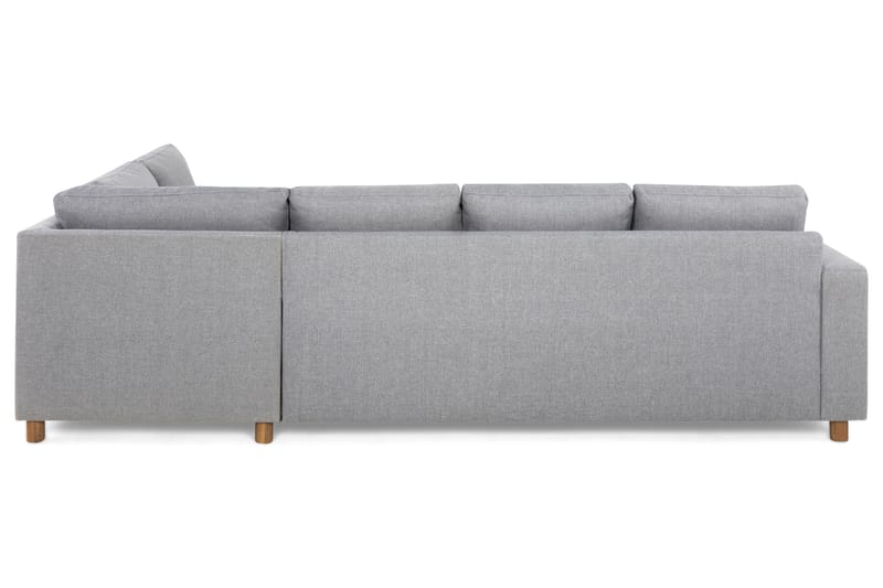 Crazy 4-seters Høyrevendt L-formet Sjeselongsofa i Stoff - Grå - Møbler - Sofaer - Sofa med sjeselong