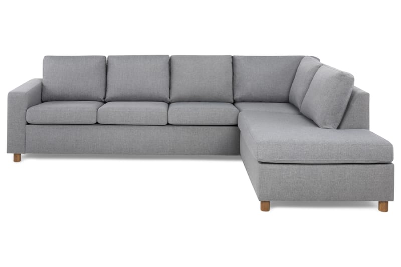 Crazy 4-seters Høyrevendt L-formet Sjeselongsofa i Stoff - Grå - Møbler - Sofaer - Sofa med sjeselong