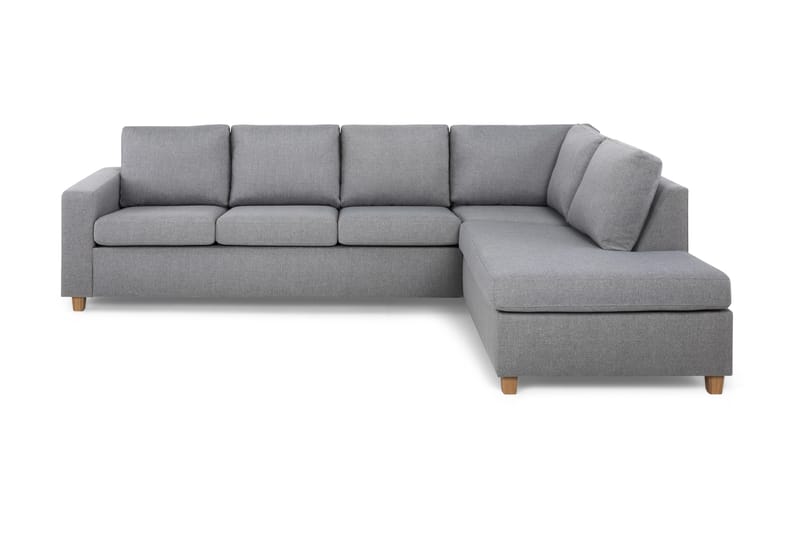 Crazy 4-seters Høyrevendt L-formet Sjeselongsofa i Stoff - Grå - Møbler - Sofaer - Sofa med sjeselong