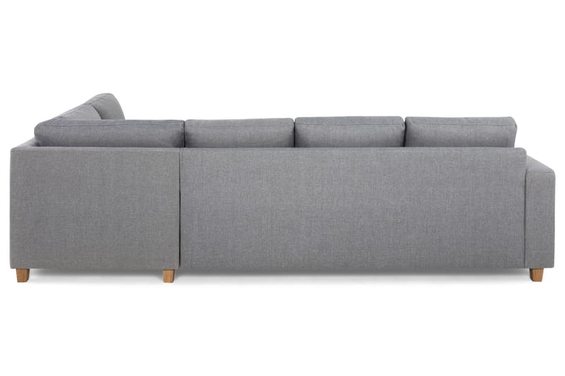Crazy 4-seters Høyrevendt L-formet Sjeselongsofa i Stoff - Grå - Møbler - Sofaer - Sofa med sjeselong