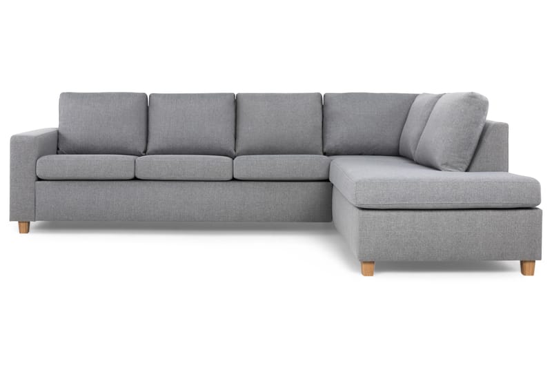 Crazy 4-seters Høyrevendt L-formet Sjeselongsofa i Stoff - Grå - Møbler - Sofaer - Sofa med sjeselong