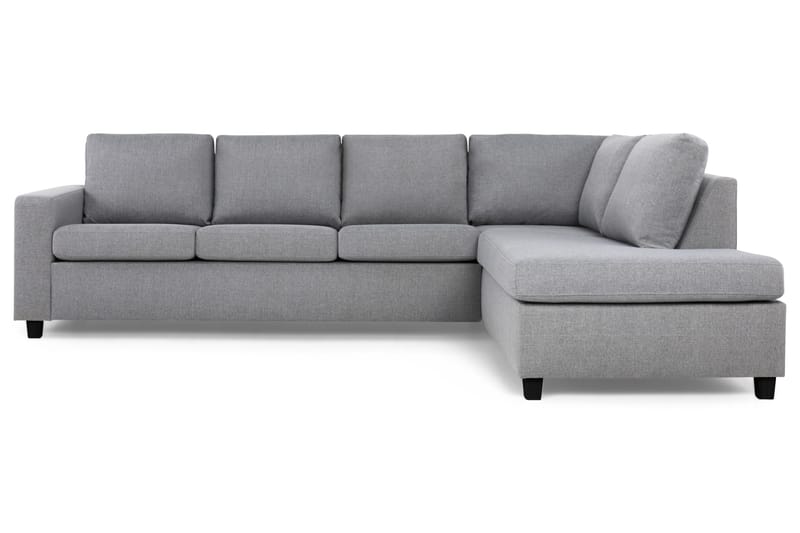 Crazy 4-seters Høyrevendt L-formet Sjeselongsofa i Stoff - Grå - Møbler - Sofaer - Sofa med sjeselong - 3 seters sofa med divan