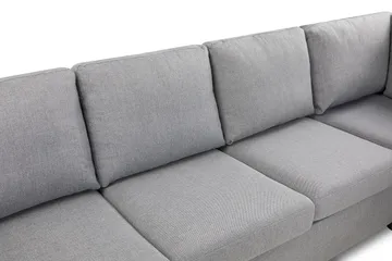 Crazy 4-seters Høyrevendt L-formet Sjeselongsofa i Stoff - Grå - Møbler - Sofaer - Sofa med sjeselong