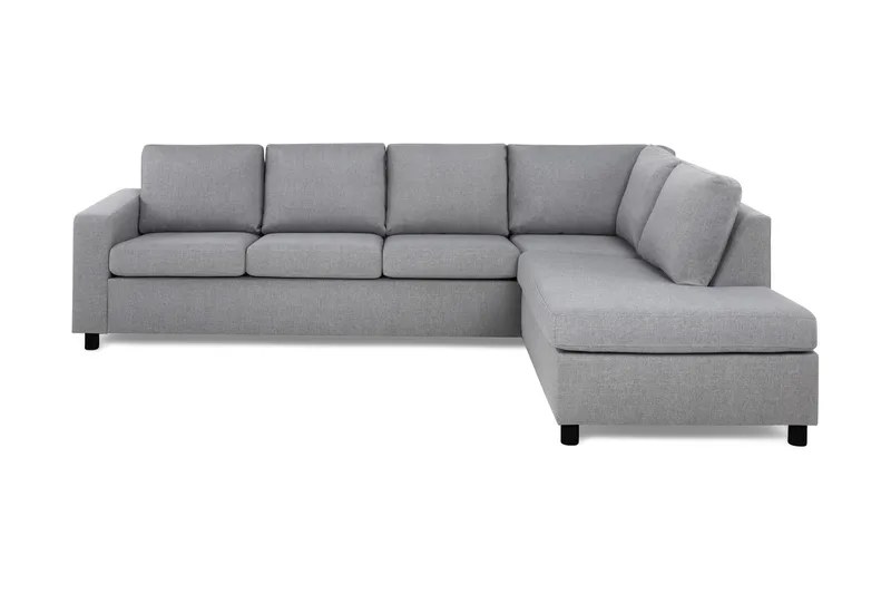 Crazy 4-seters Høyrevendt L-formet Sjeselongsofa i Stoff - Grå - Møbler - Sofaer - Sofa med sjeselong