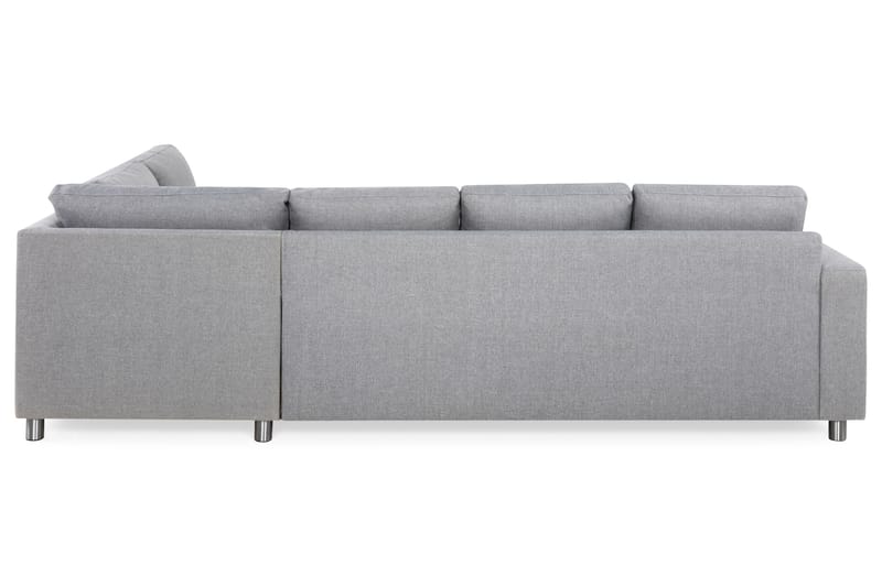 Crazy 4-seters Høyrevendt L-formet Sjeselongsofa i Stoff - Grå - Møbler - Sofaer - Sofa med sjeselong