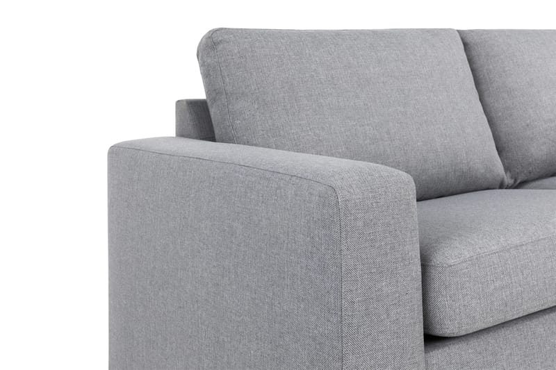 Crazy 4-seters Høyrevendt L-formet Sjeselongsofa i Stoff - Grå - Møbler - Sofaer - Sofa med sjeselong - 3 seters sofa med divan