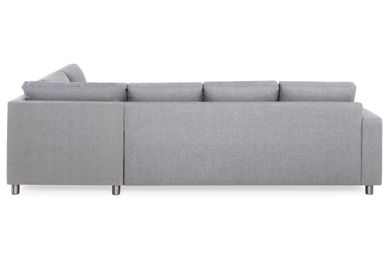 Crazy 4-seters Høyrevendt L-formet Sjeselongsofa i Stoff - Grå - Møbler - Sofaer - Sofa med sjeselong - 3 seters sofa med divan