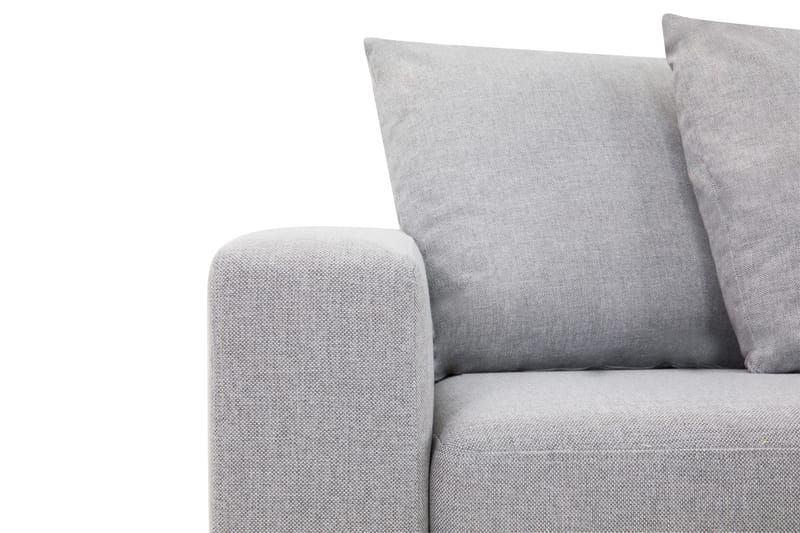 Crazy 4-seters Høyrevendt L-formet Sjeselongsofa i Stoff inkl. Pynteputer - Grå - Møbler - Sofaer - Sofa med sjeselong