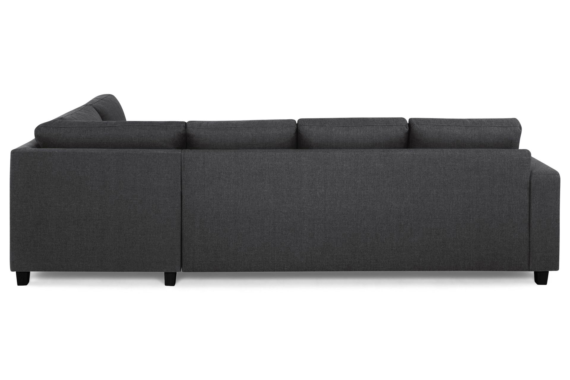 Crazy 4-seters Høyrevendt L-formet Sjeselongsofa i Stoff - Mørk grå - Møbler - Sofaer - Sofa med sjeselong