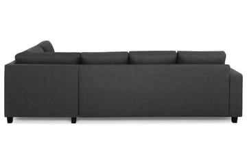 Crazy 4-seters Høyrevendt L-formet Sjeselongsofa i Stoff - Mørk grå - Møbler - Sofaer - Sofa med sjeselong