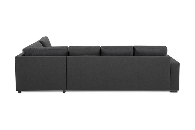 Crazy 4-seters Høyrevendt L-formet Sjeselongsofa i Stoff - Mørk grå - Møbler - Sofaer - Sofa med sjeselong - 3 seters sofa med divan