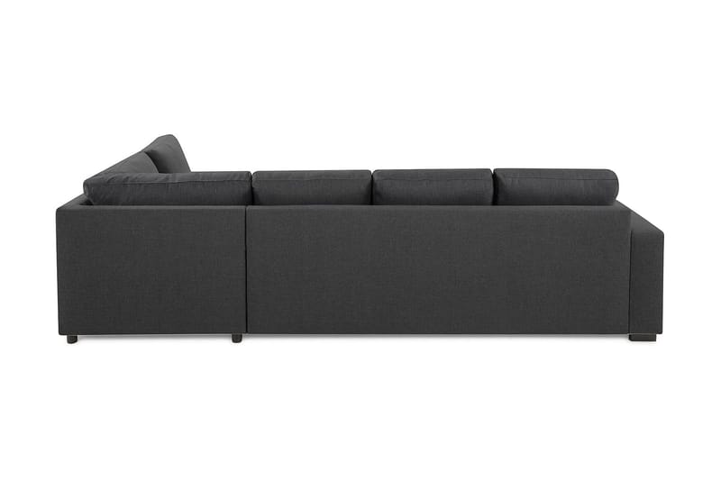 Crazy 4-seters Høyrevendt L-formet Sjeselongsofa i Stoff - Mørk grå - Møbler - Sofaer - Sofa med sjeselong - 3 seters sofa med divan